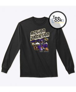 Lamar Jackson action Sweatshirt