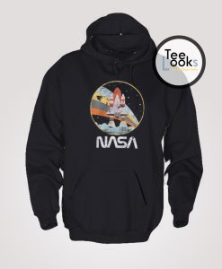Nasa Rocket Logo Text Hoodie