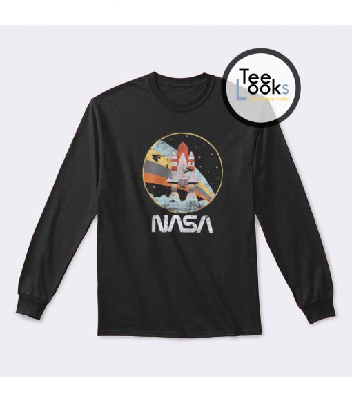 Nasa Rocket Logo Text Sweatshirt