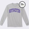 Northwestern Blue Text Sweatshirt