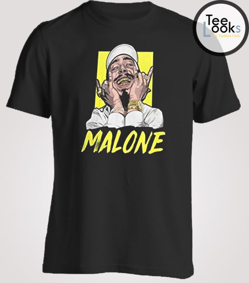Post Malone Funny Face Art T-shirt