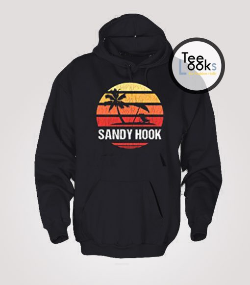 Sandy Hook Beach Retro Hoodie