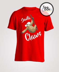 Santa Claws Sloth Christmas T-shirt