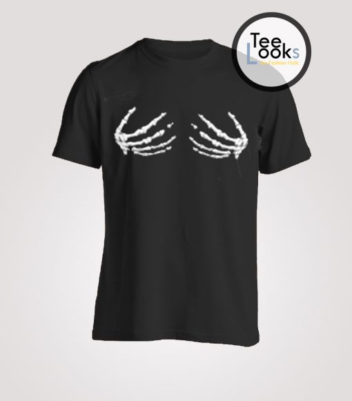 Skeleton Hands On Boobs T-shirt