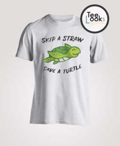 Skip A Straw Save Turtle T-shirt
