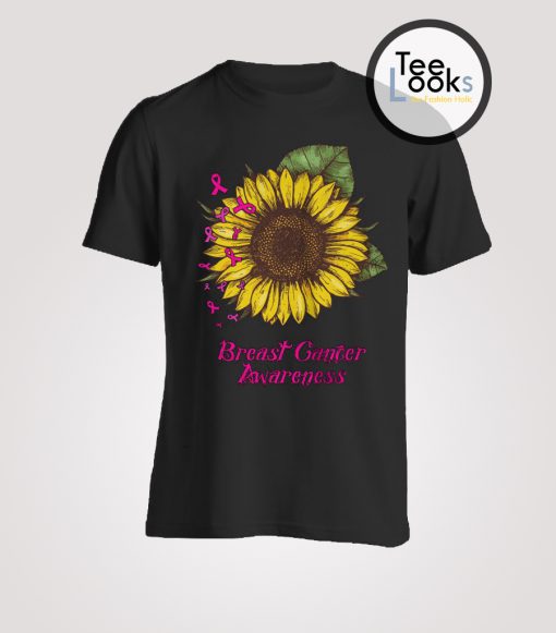 Sunflower Breast Cancer Awareness T-Shirt