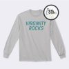 Virginity Rocks Blue Text Sweatshirt