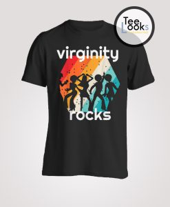 Virginity Rocks Retro T-shirt