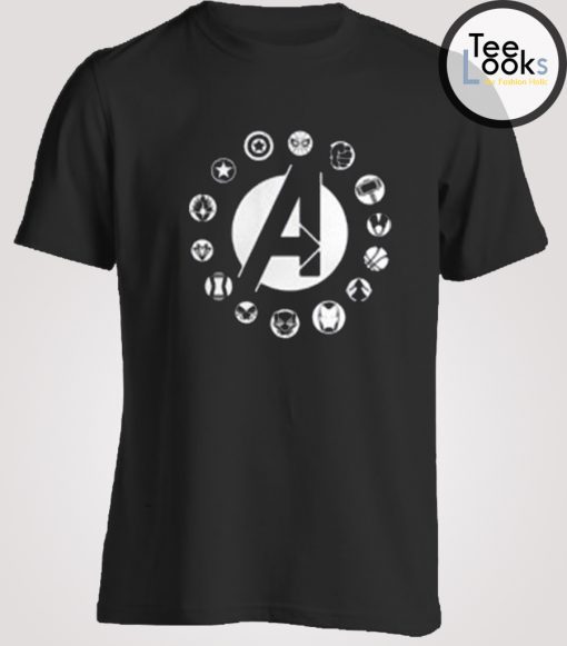 Avengers Team Logo Graphic T-shirt