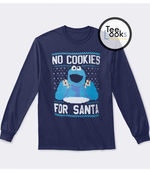 Cookie Monster Christmas Sesame Street Mens Sweatshirt