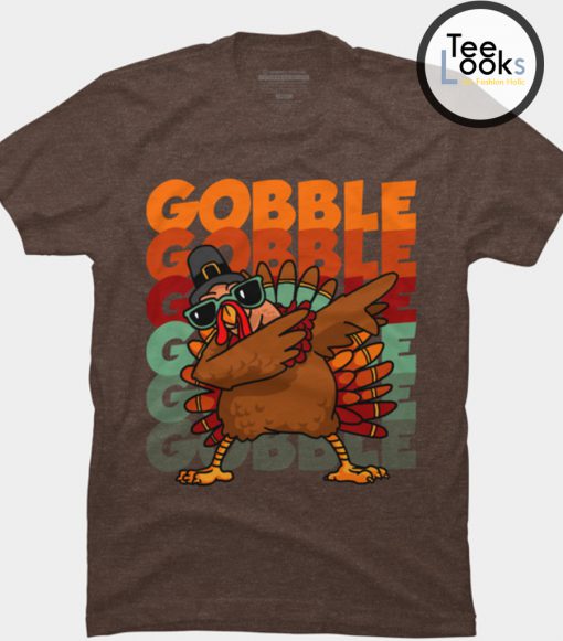 Dabbing Turkey Thanksgiving Gobble Gobble T-shirt