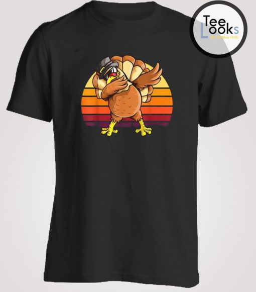 Dabbing Turkey Thanksgiving Vintage T-Shirt