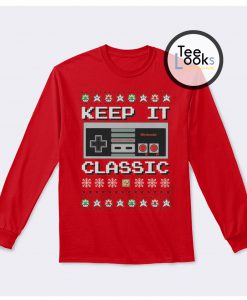 Nintendo Ugly Christmas Sweater NES Classic Controller Sweatshirt