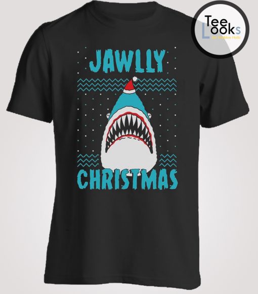 Santa Jaws - Jawlly Christmas funny shark T-shirt
