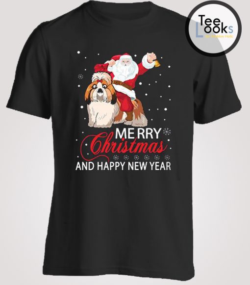 Santa Merry Christmas Happy New Year T-shirt