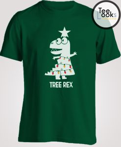 Tree Rex Funny T-Rex Dinosaur Christmas Women T-Shirt