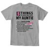 5 things you should know Auntie Shark T-Shirt TM