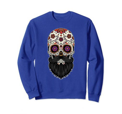 Beard Day Of The Dead Sugar Skull Sweatshirt DN