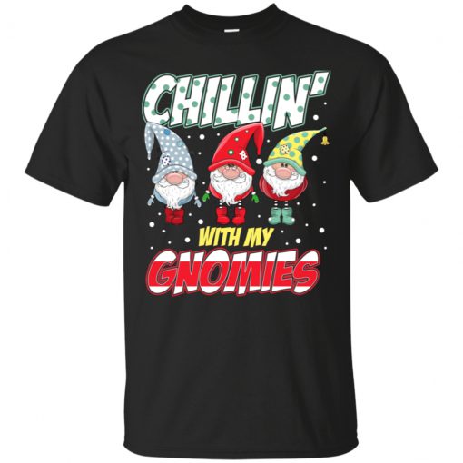 Chillin' With My Gnomies Funny Best Friend Christmas T-Shirt AD