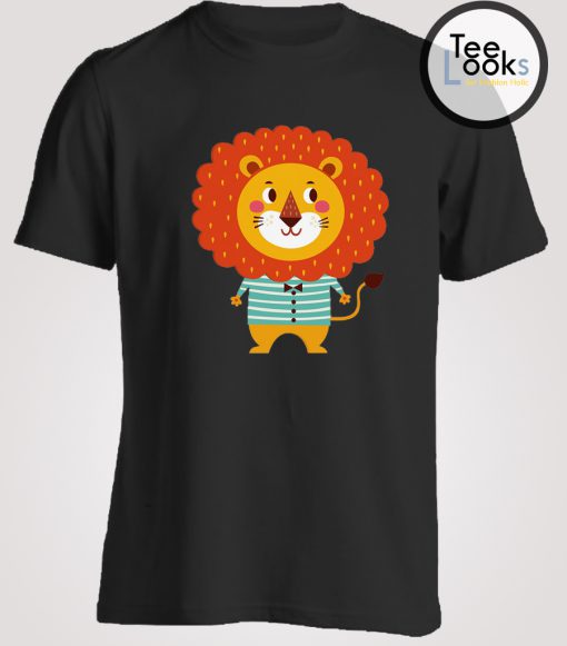 Cute Lion Flower T-shirt