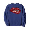 Cute Red Lips Kiss Me Leopard Cheetah Sweatshirt DN