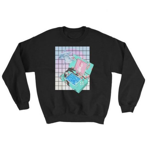 Dolphins Vaporwave Kawaii Sweatshirt DN