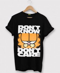 Don't Care Garrield Black T-shirt DN