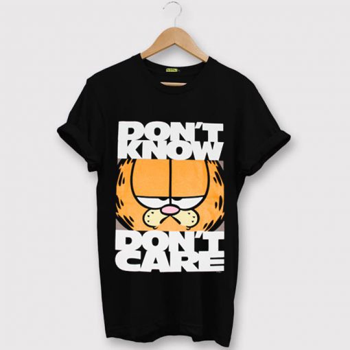 Don't Care Garrield Black T-shirt DN