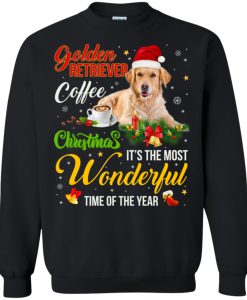 Golden Retriever Coffee Wonderful Christmas Sweatshirt AD