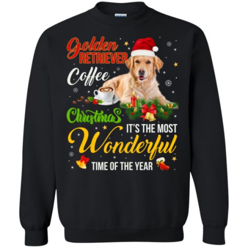Golden Retriever Coffee Wonderful Christmas Sweatshirt AD