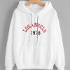 Letter Embroidered Graphic Drawstring Hoodie AD