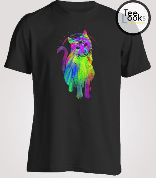 Psychic Psychedelic Cat T-shirt