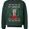 Trump Joker Clown Face Smile  _ Mens Christmas Crewneck Graphic Sweatshirt AD