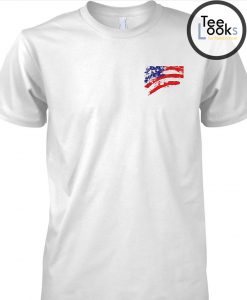 USA Flag On Pocket T-shirt