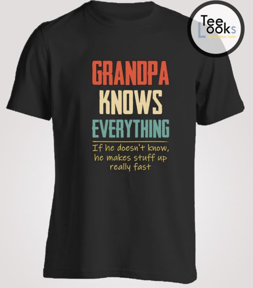 Vintage Grandpa Knows Everything T-shirt