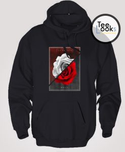 White Red Rose Hoodie