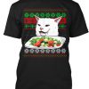 Woman Yelling at a Cat Ugly Xmas Sweater T-Shirt TM