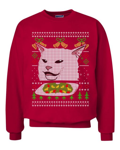 Women Yelling At Cat Meme Funny Twitter Tik Tok 2019 Xmas Sweatshirt AD