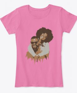 African Family Art Happy Black Couple Women's Valentine T-Shirt IGS
