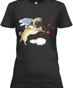 Cupid Pug Dog Funny Valentines Day Women's T-Shirt IGS