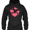 Cursive Heart Design Cute Valentine Hoodie IGS