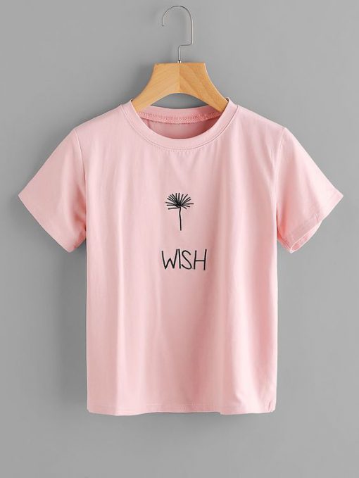 Dandelion Embroidered Tee RE23