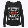 Firefighter Wife Mom Life Teacher Valentines Women's Sweatshirt IGS