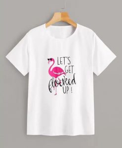 Flamingo Print T Shirt RE23