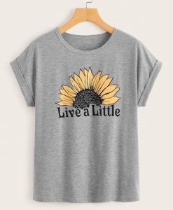 Live A Litter Sunflower T Shirt RE23