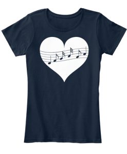 Music Heart Design Cute Valentine Women's T-Shirt IGS