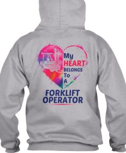 My Heart Belongs to a Forklift Operator Valentines Hoodie IGS