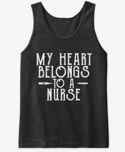 My Heart Belongs to a Nurse Valentine Tank Top IGS