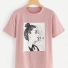 Women Figure Print Tee T-shirt RE23