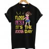 100 Days Of School Girl Floss Dance T shirt IGS
